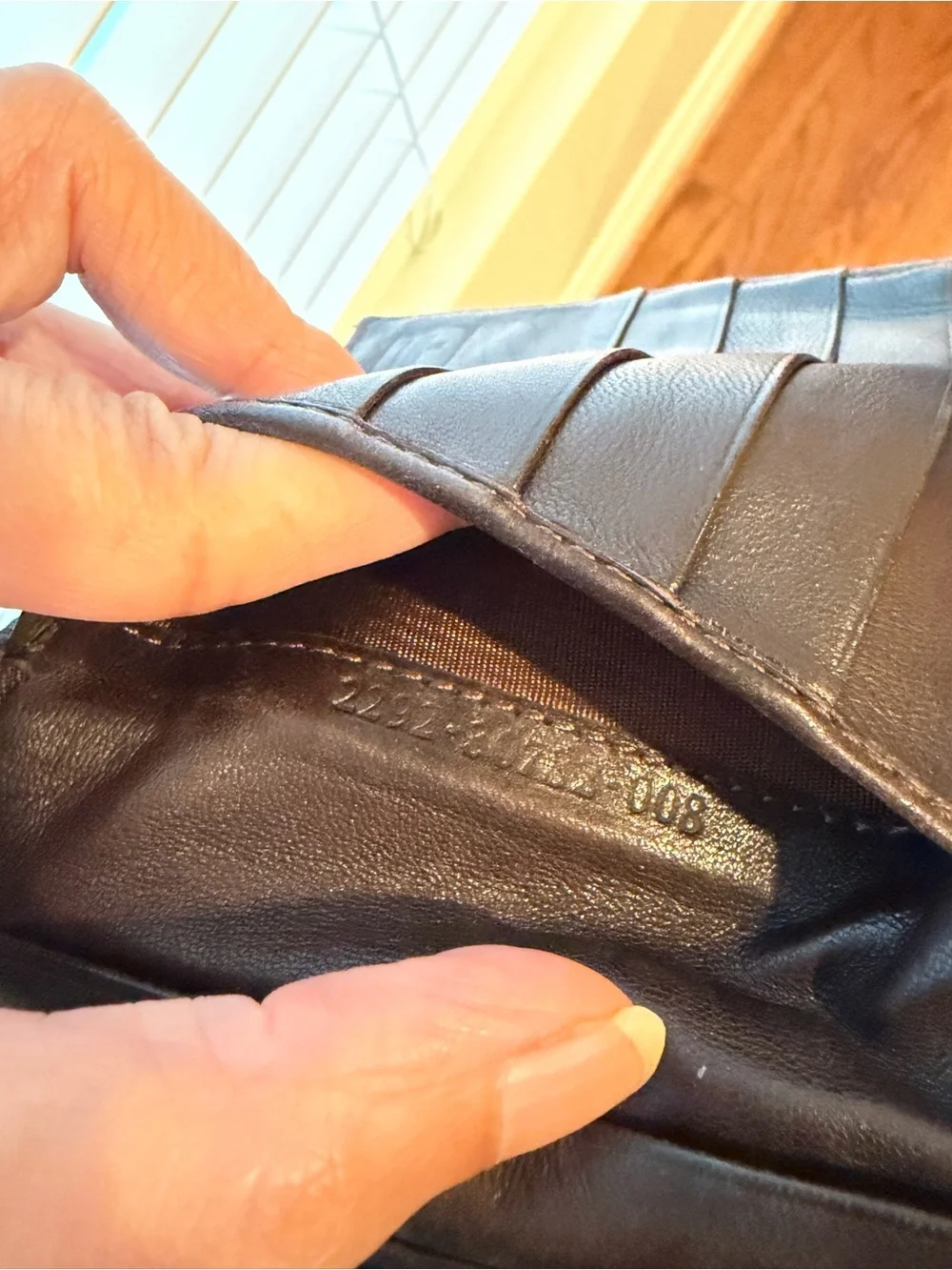Fendi Pequin Stripe Striped Canvas Leather Compact Wallet with Kiss Lock